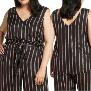 Rachel Rachel Roy Violine Stripe Print Tank Top Size 2X